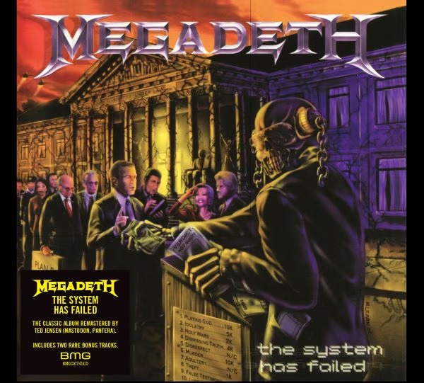 CD-Megadeth:THE SYSTEM HAS FAILED(Relançamento de 2004/Slipcase/Remaster 2019)